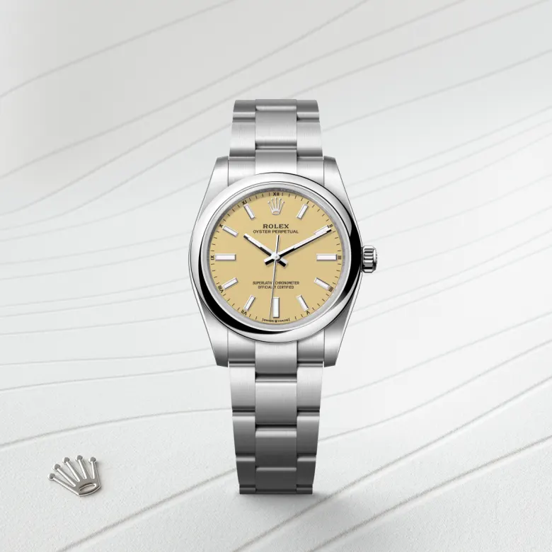 ROLEX ボックスセットMサイズ Rolex Oyster Perpetual 34 Oystersteel, M124200-0007
